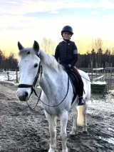 Minna Axelsson rider hästen Allan